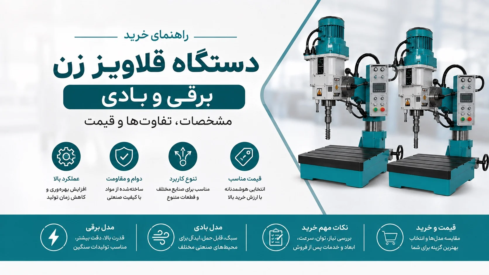 راهنمای خرید دستگاه قلاویز زن برقی و بادی؛ مشخصات، تفاوت‌ها و قیمت